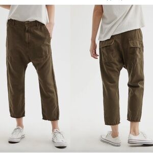 Nili Lotan Cotton Linen Luna Pant Size 6 in Brown
